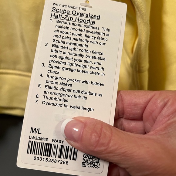 Lululemon Scuba Oversized Half-Zip Hoodie for Women—Washed Yellow SOLD OUT! - Picture 3 of 4